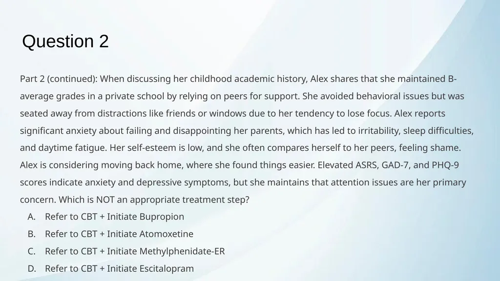 ADHD in Transitional Age Youth Developed by: - slide 52 of 61