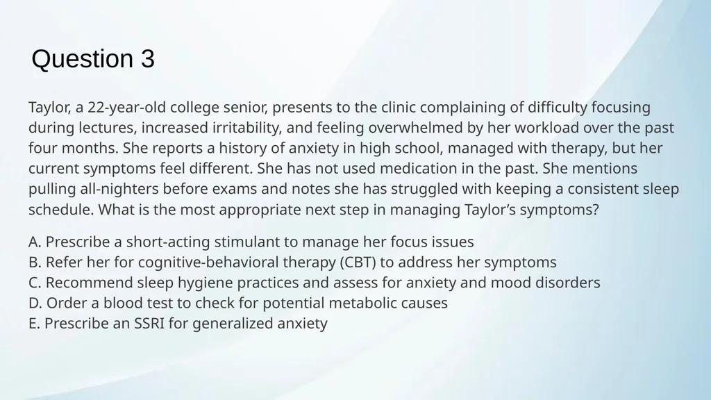 ADHD in Transitional Age Youth Developed by: - slide 54 of 61