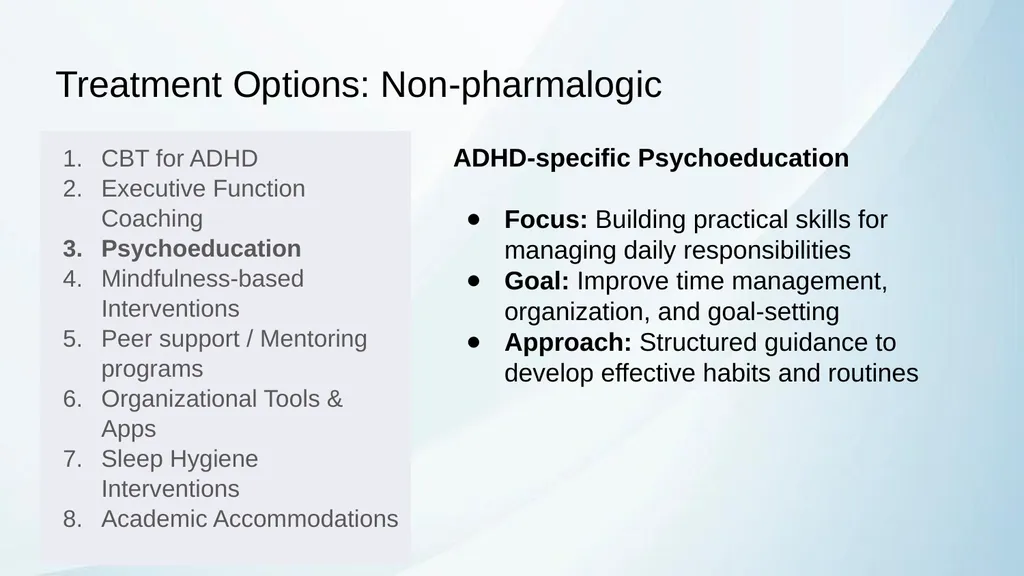 ADHD in Transitional Age Youth Developed by: - slide 28 of 61