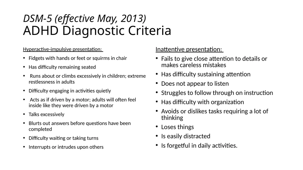 Attention-deficit/ Hyperactivity Disorder: Best - slide 23 of 58