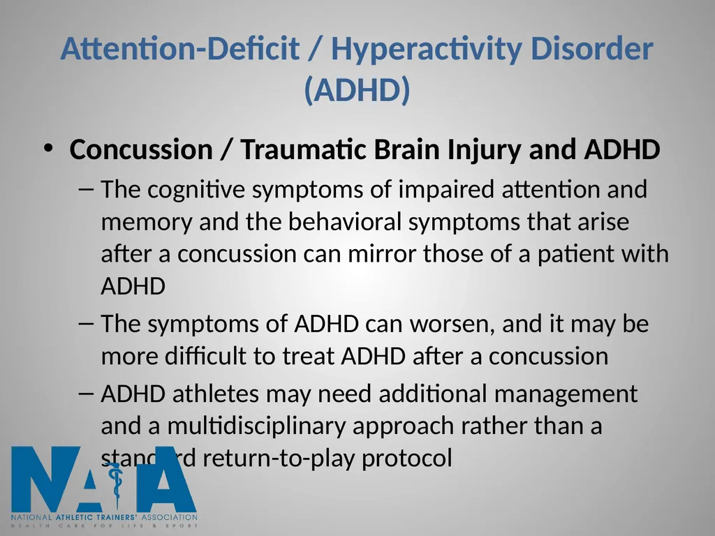 Attention-Deficit / Hyperactivity Disorder (ADHD) - slide 13 of 15