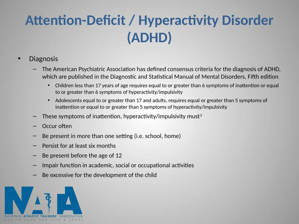 Attention-Deficit / Hyperactivity Disorder (ADHD) - slide 5 of 15