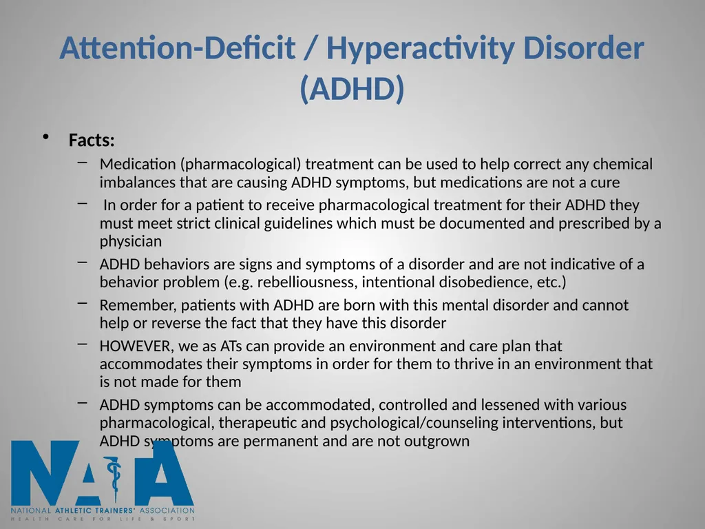 Attention-Deficit / Hyperactivity Disorder (ADHD) - slide 7 of 15