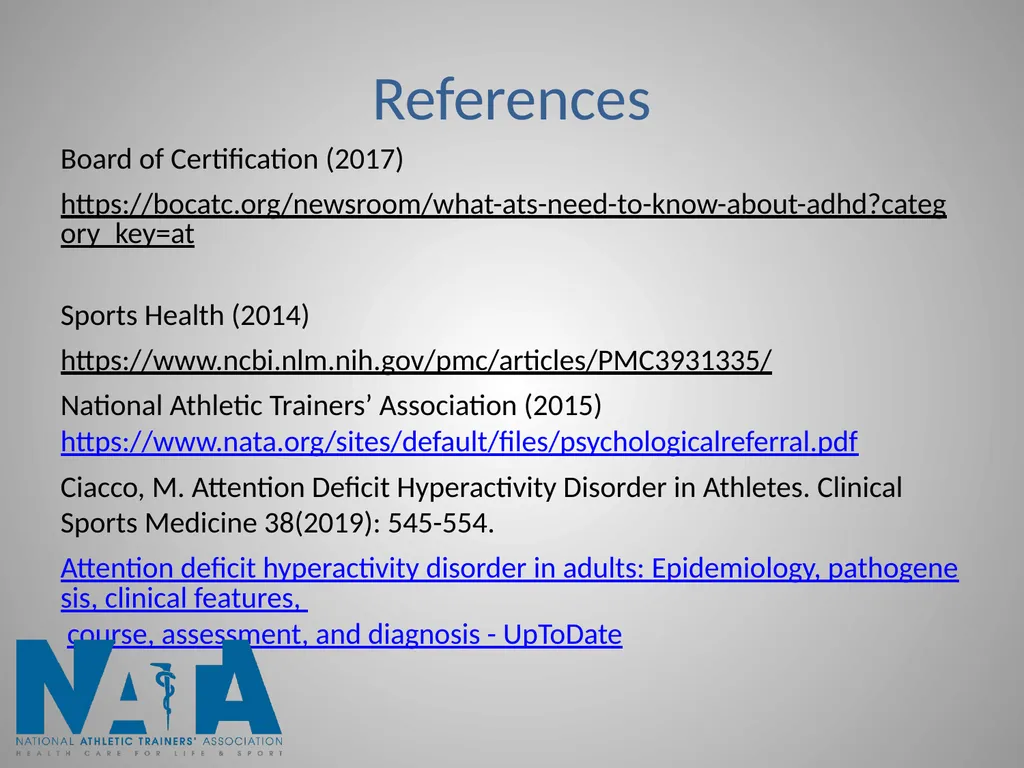 Attention-Deficit / Hyperactivity Disorder (ADHD) - slide 15 of 15
