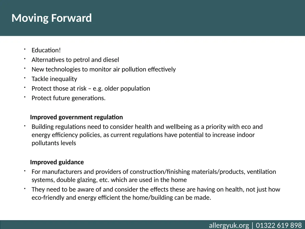 The Air We Breathe What Poor Air Quality means for - slide 18 of 19