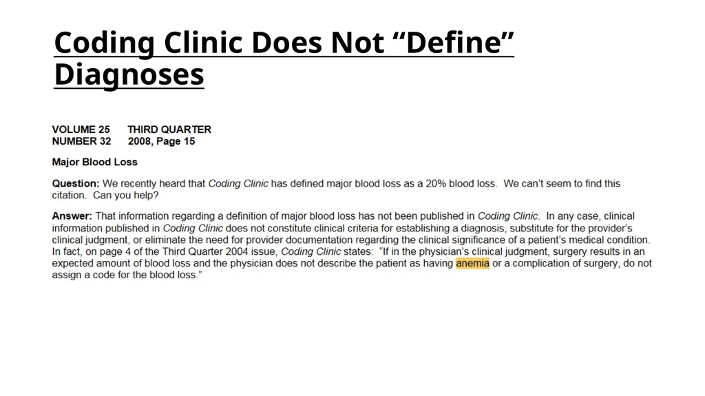 What is Anemia? World Health Organization: Anemia - slide 8 of 19