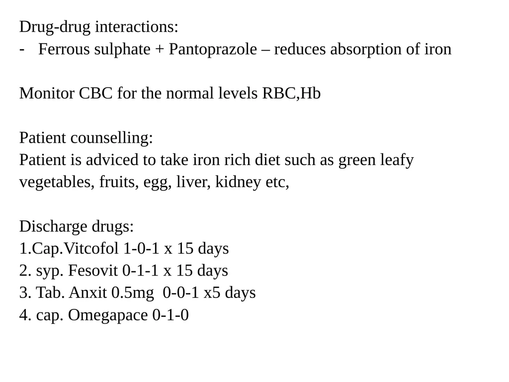 MAJOR CASE PRESENTATION ON SEVERE ANEMIA SCENARIO: - slide 9 of 10