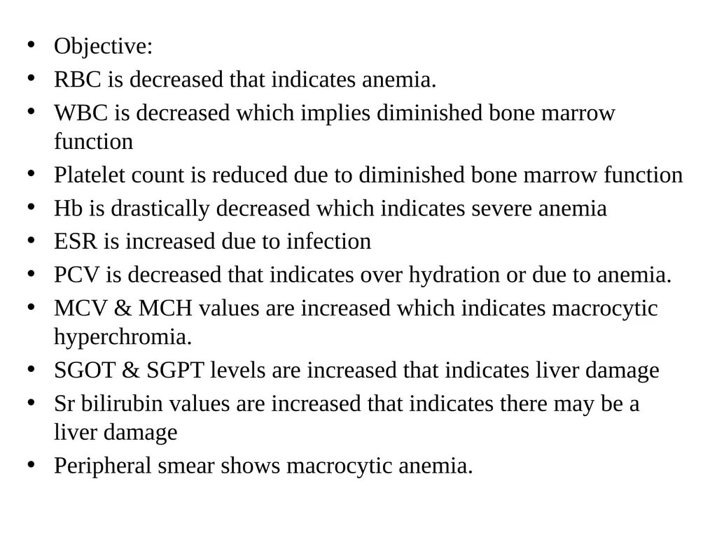 MAJOR CASE PRESENTATION ON SEVERE ANEMIA SCENARIO: - slide 5 of 10