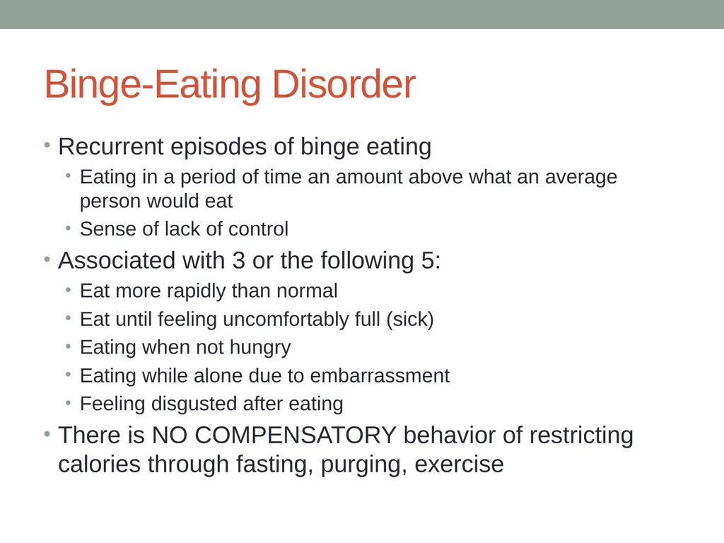 Eating Disorders Kelly Bennett, MD Associate - slide 29 of 32