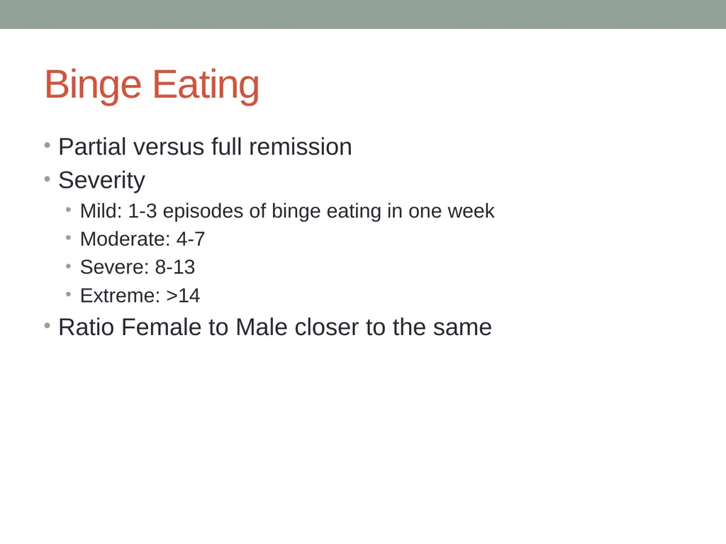 Eating Disorders Kelly Bennett, MD Associate - slide 30 of 32