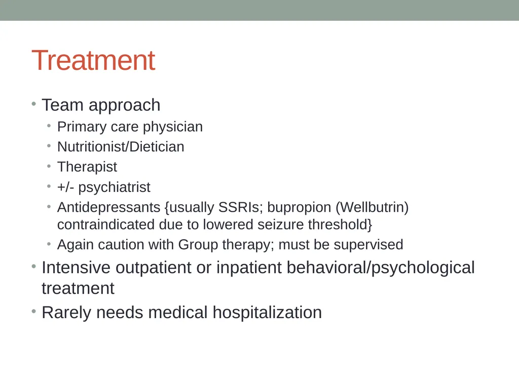 Eating Disorders Kelly Bennett, MD Associate - slide 28 of 32