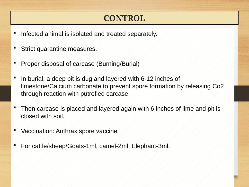 ANTHRAX UNIT-5 Dr. Anil Kumar Asst. Professor - slide 6 of 6