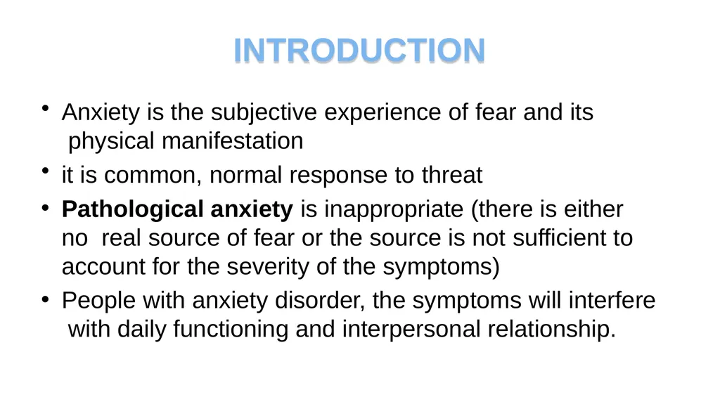 ANXIETY DISORDER BY Dr Arpit Jaiswal Assistant - slide 2 of 28