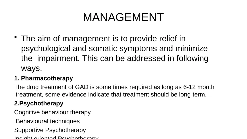 ANXIETY DISORDER BY Dr Arpit Jaiswal Assistant - slide 21 of 28