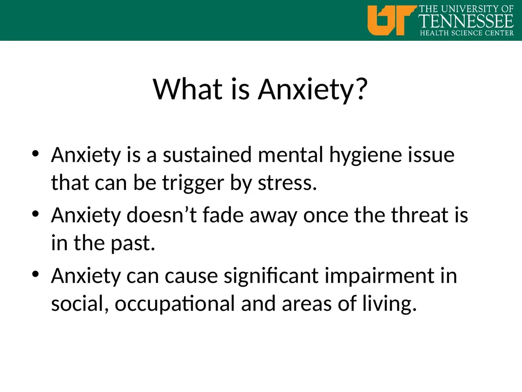 Coping with Anxiety and Stress Welcome… Student - slide 7 of 18