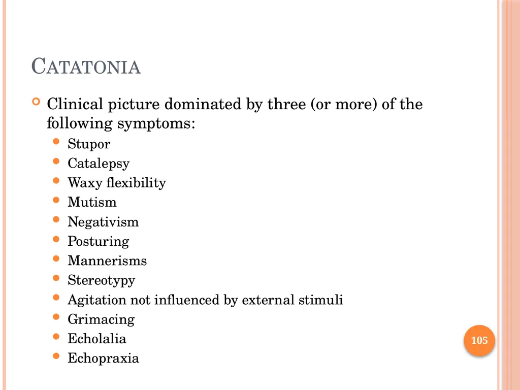 PSYCHOTIC DISORDERS Jessica Nelson, M.D. Assistant - slide 105 of 107