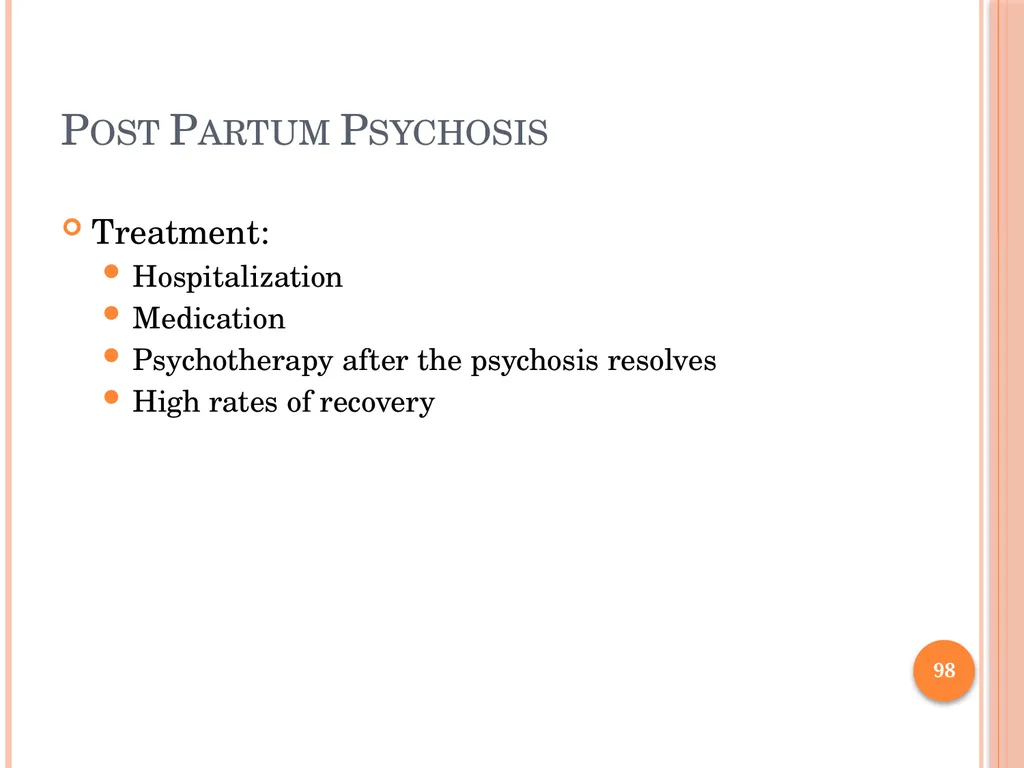 PSYCHOTIC DISORDERS Jessica Nelson, M.D. Assistant - slide 98 of 107