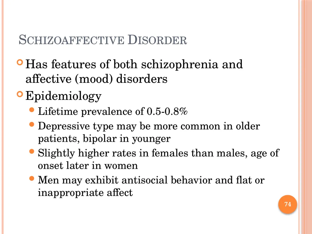 PSYCHOTIC DISORDERS Jessica Nelson, M.D. Assistant - slide 74 of 107