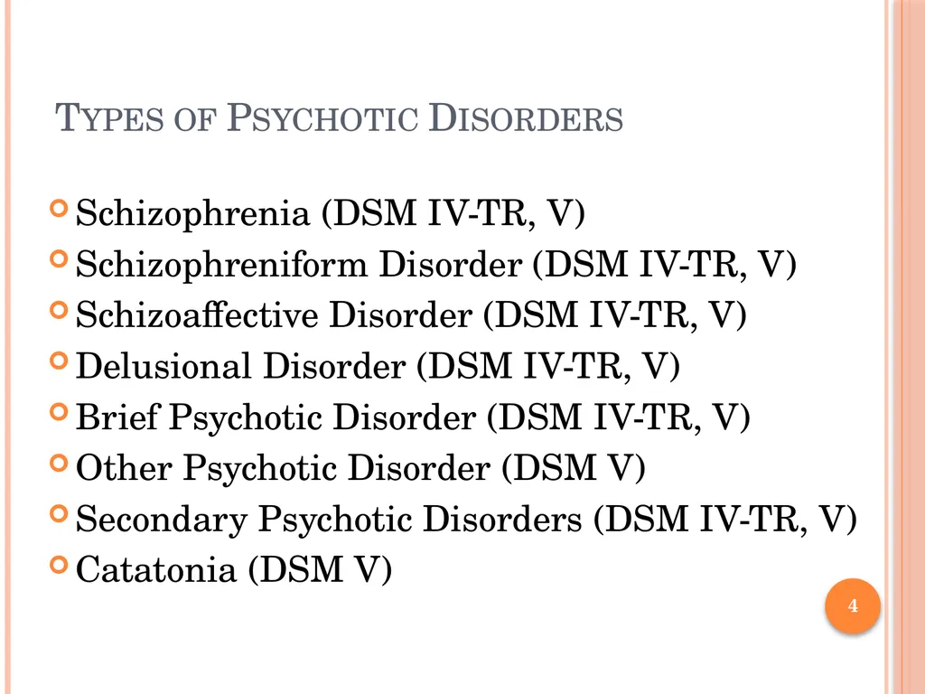 PSYCHOTIC DISORDERS Jessica Nelson, M.D. Assistant - slide 4 of 107