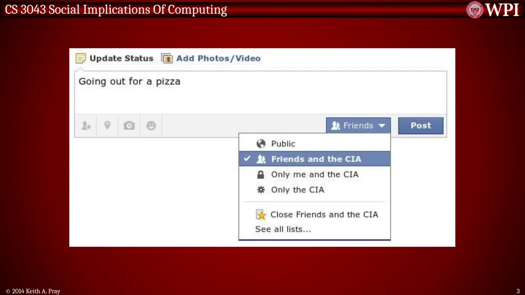 Keith A. Pray Instructor socialimps.keithpray.net - slide 3 of 22