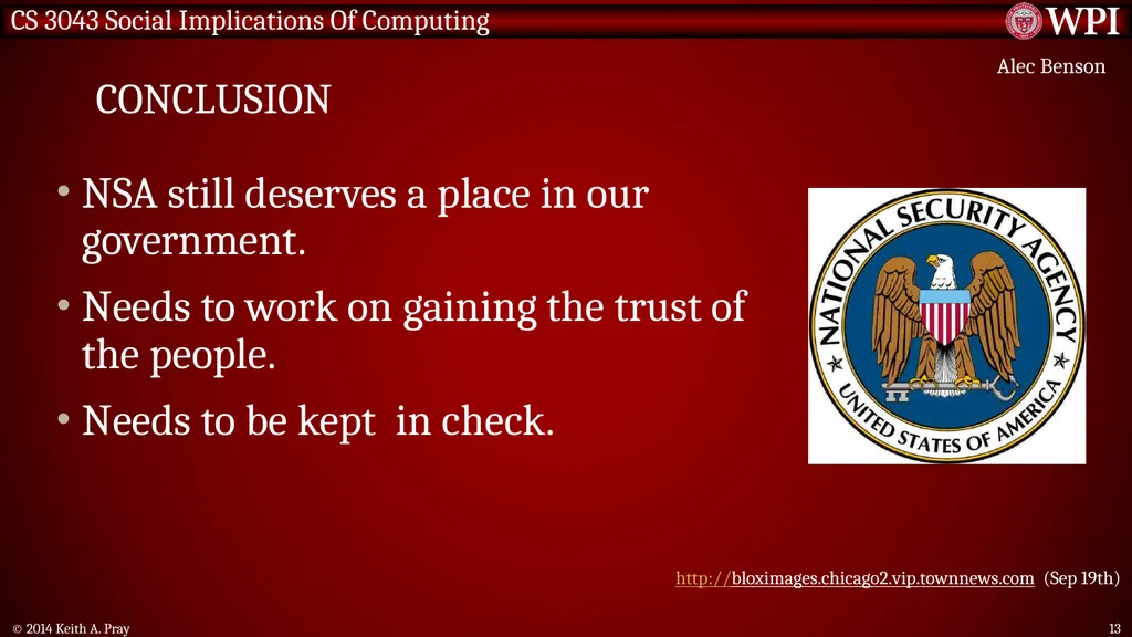 Keith A. Pray Instructor socialimps.keithpray.net - slide 13 of 22