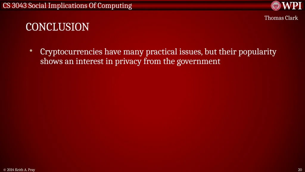 Keith A. Pray Instructor socialimps.keithpray.net - slide 20 of 22