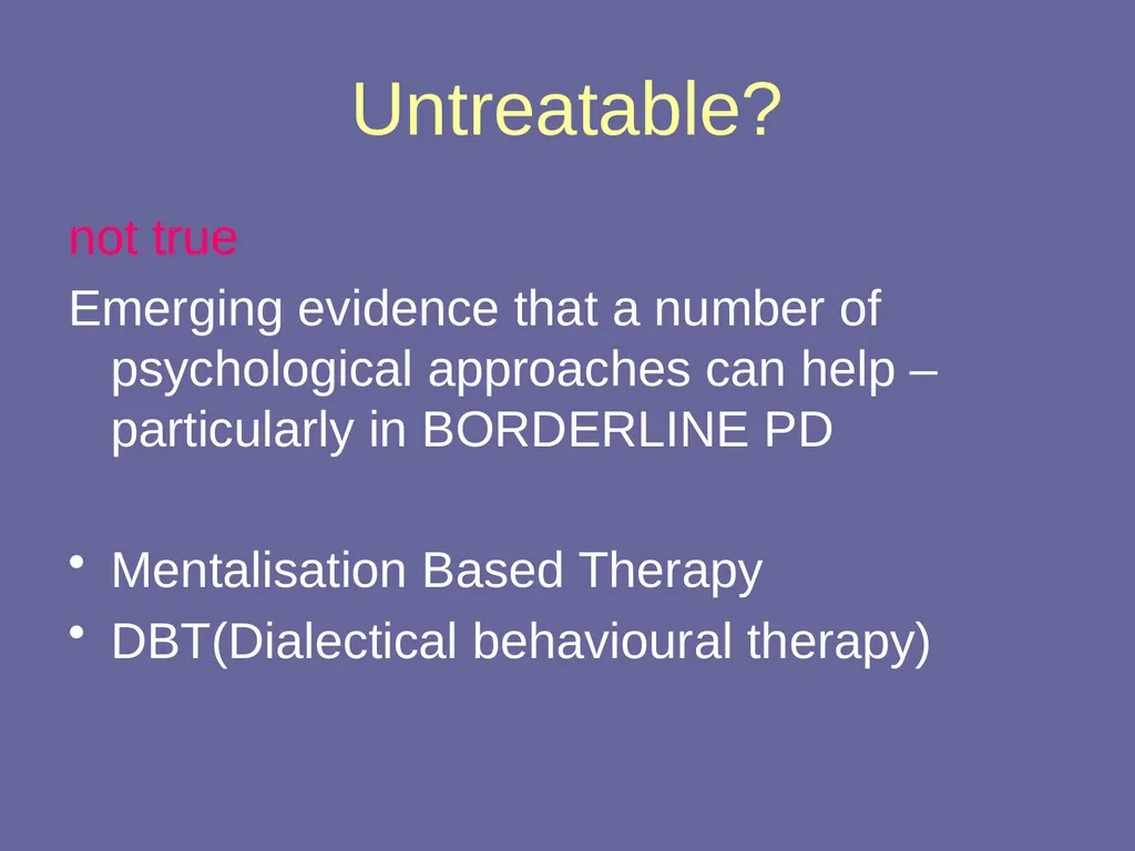 Personality Disorders Dr Andrea Williams - slide 7 of 54