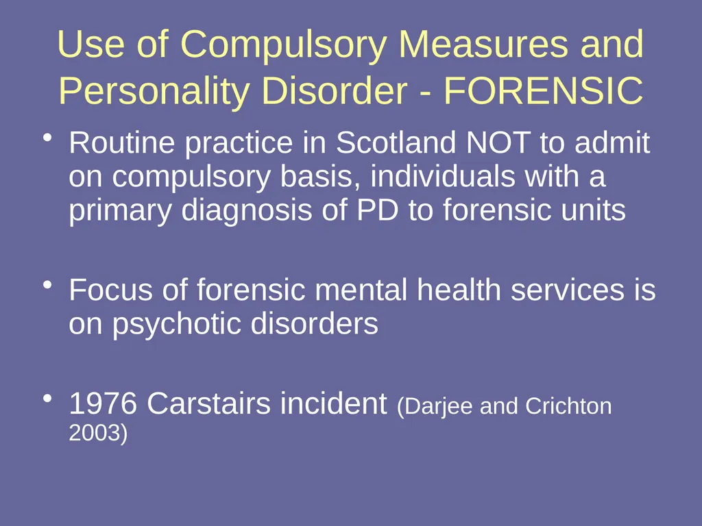 Personality Disorders Dr Andrea Williams - slide 50 of 54