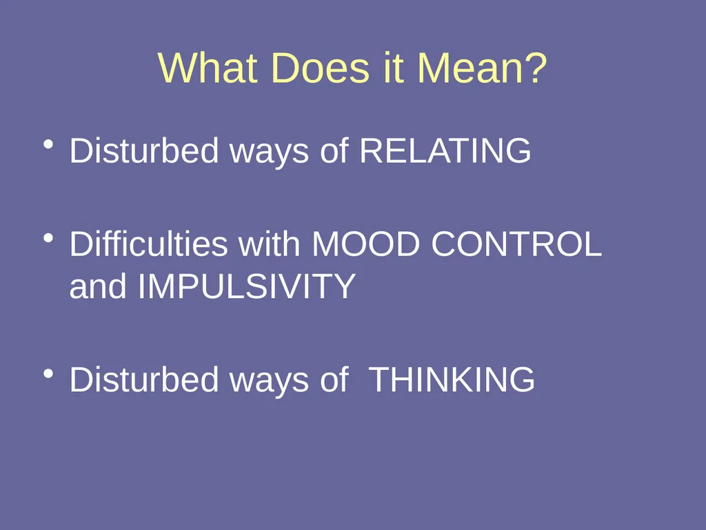 Personality Disorders Dr Andrea Williams - slide 12 of 54