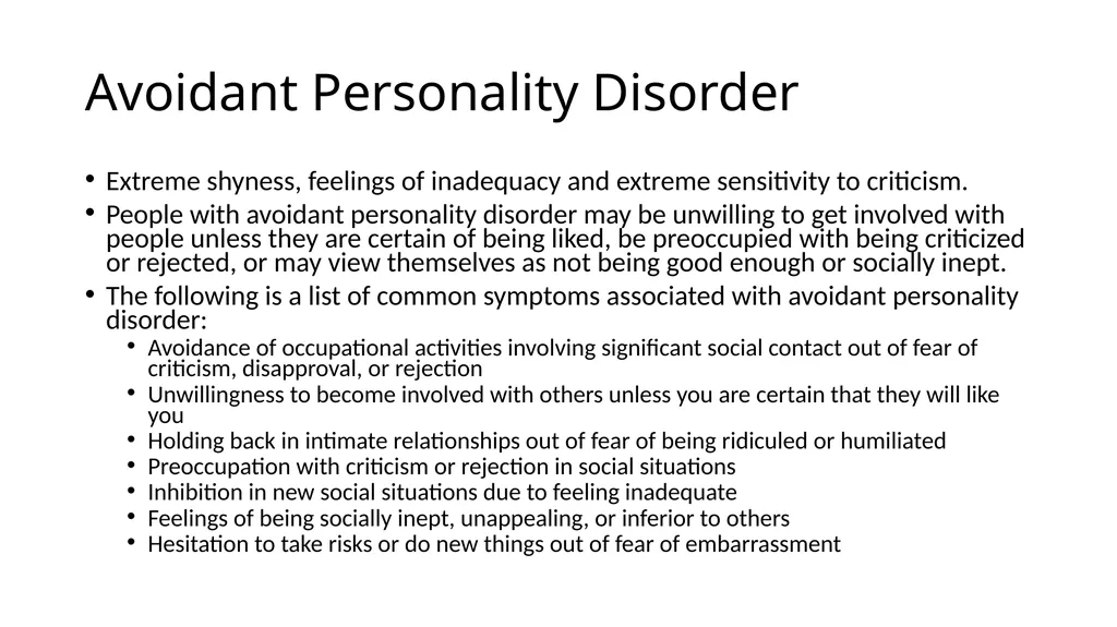Psychopathology and Personality Disorder What is - slide 19 of 22