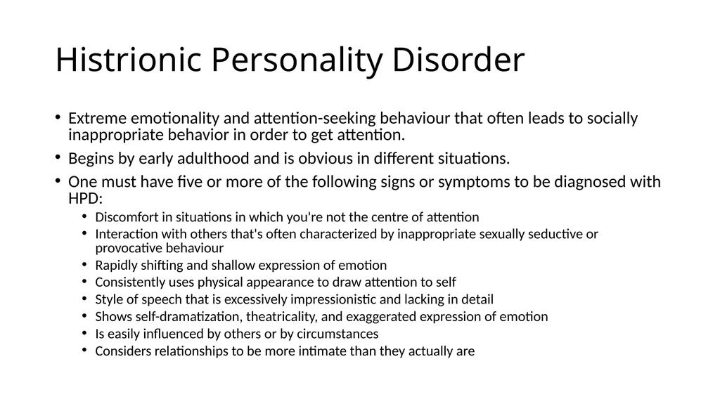 Psychopathology and Personality Disorder What is - slide 17 of 22