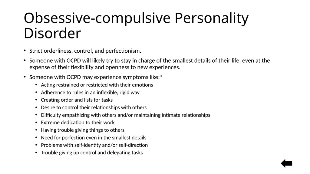 Psychopathology and Personality Disorder What is - slide 21 of 22