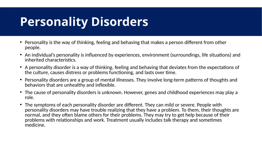 Psychopathology and Personality Disorder What is - slide 9 of 22