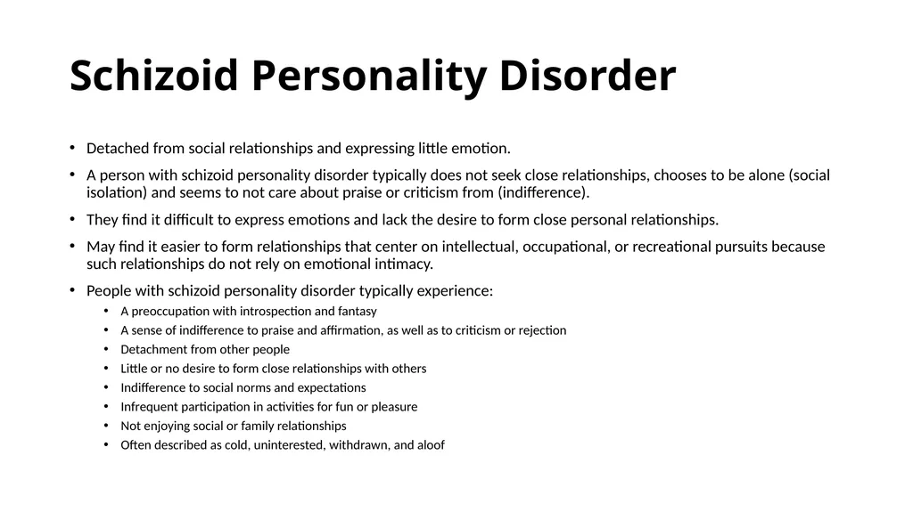 Psychopathology and Personality Disorder What is - slide 13 of 22