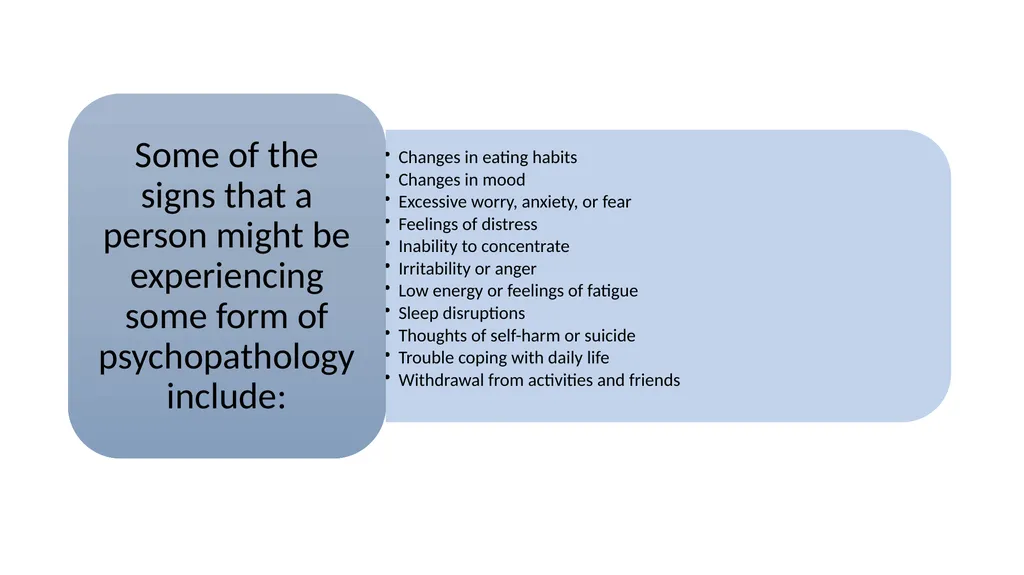 Psychopathology and Personality Disorder What is - slide 5 of 22