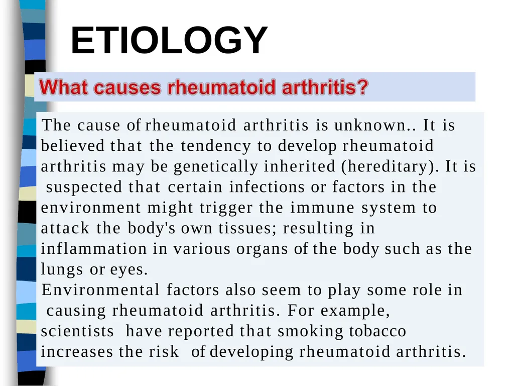 RHEUMATOID ARTHRITIS Doç.Dr.Demet Tekdöş - slide 7 of 31