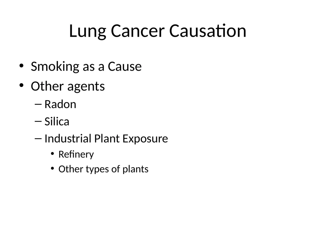 Lung Cancer Background and Developments regarding - slide 4 of 23