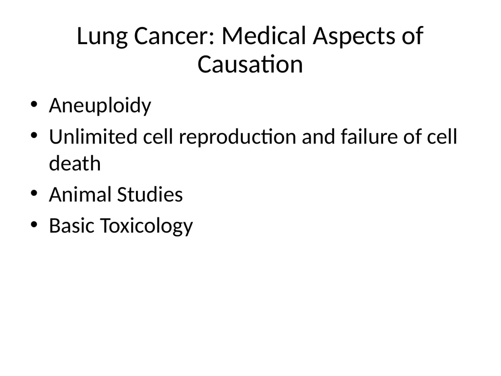 Lung Cancer Background and Developments regarding - slide 2 of 23