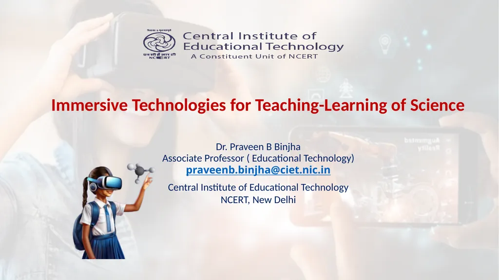 Immersive Technologies for Teaching-Learning of - slide 1 of 18