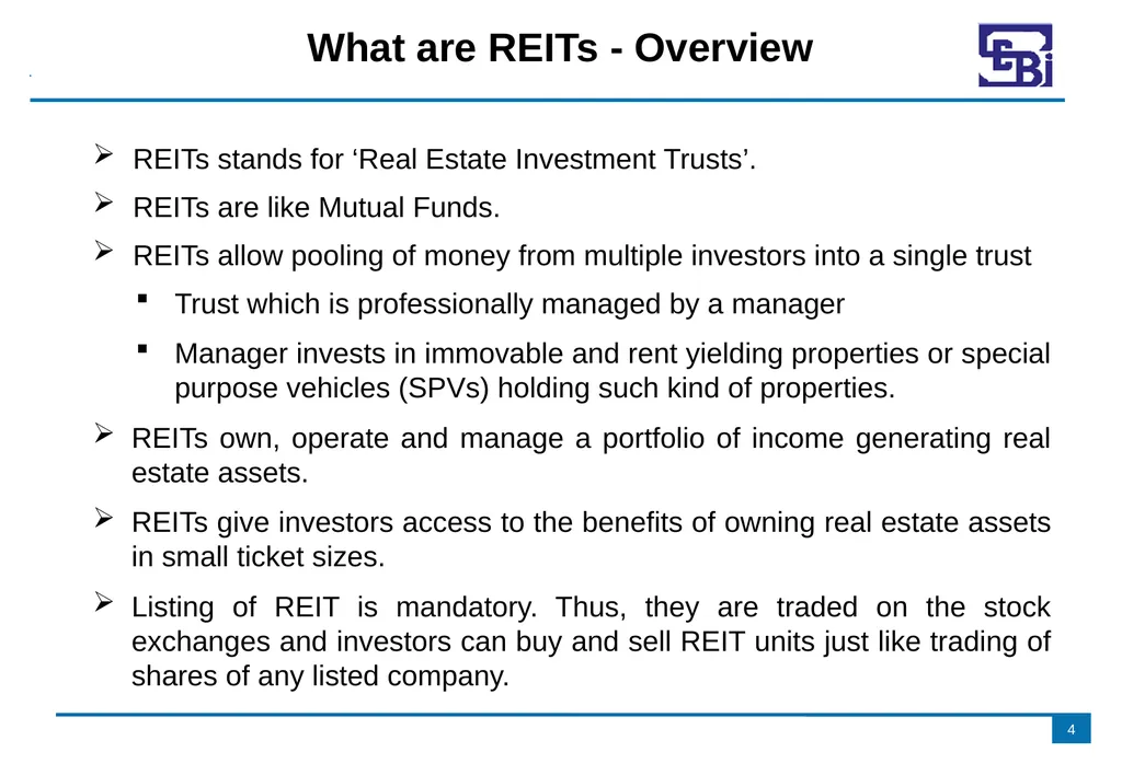 Introduction to Real Estate Investment Trusts - slide 4 of 21