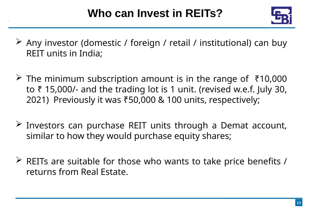 Introduction to Real Estate Investment Trusts - slide 13 of 21