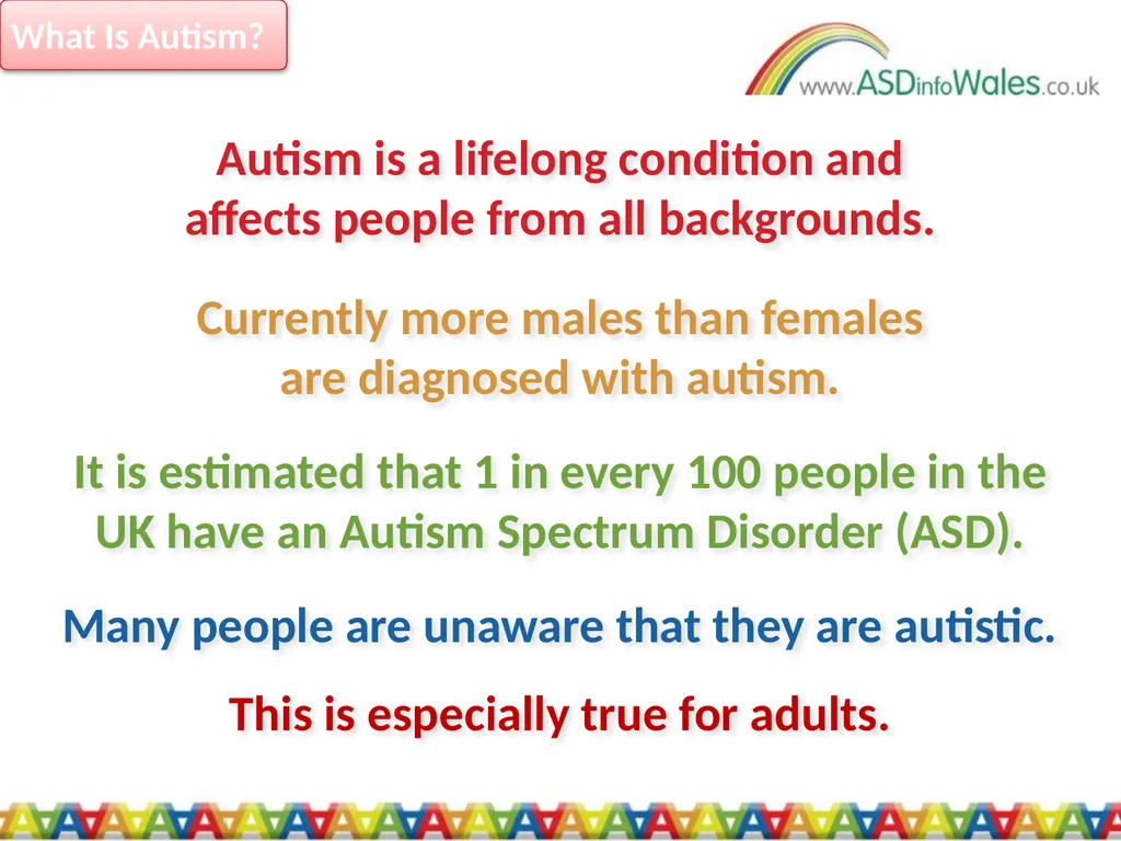 An Introduction to Autism Autism is a ‘hidden - slide 4 of 20