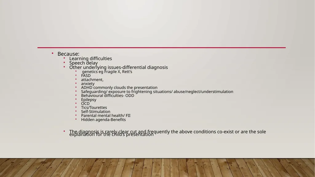 Key points for autism assessment in children - slide 16 of 25