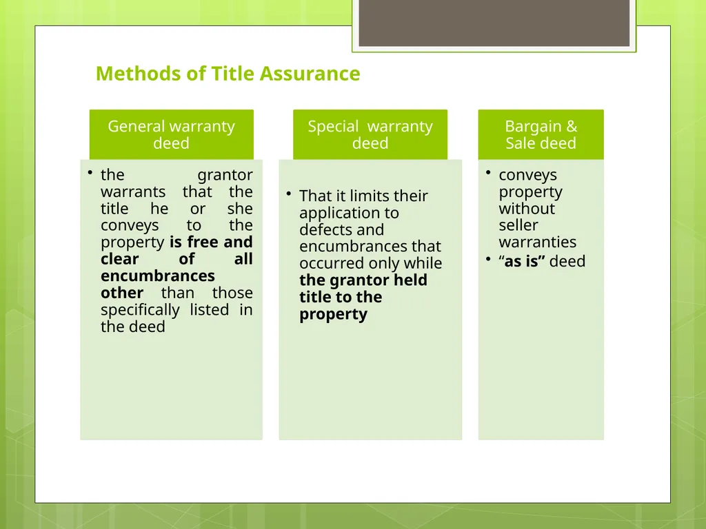 Chapter 1 Real Estate Investment: Basic Legal - slide 9 of 11