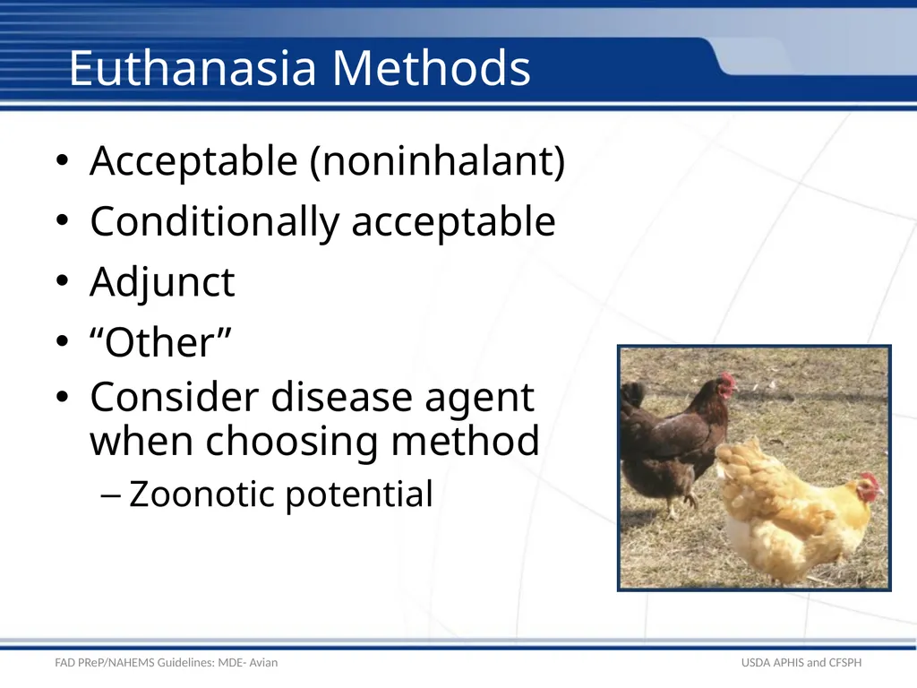 Mass Depopulation & Euthanasia Avian Euthanasia - slide 5 of 22