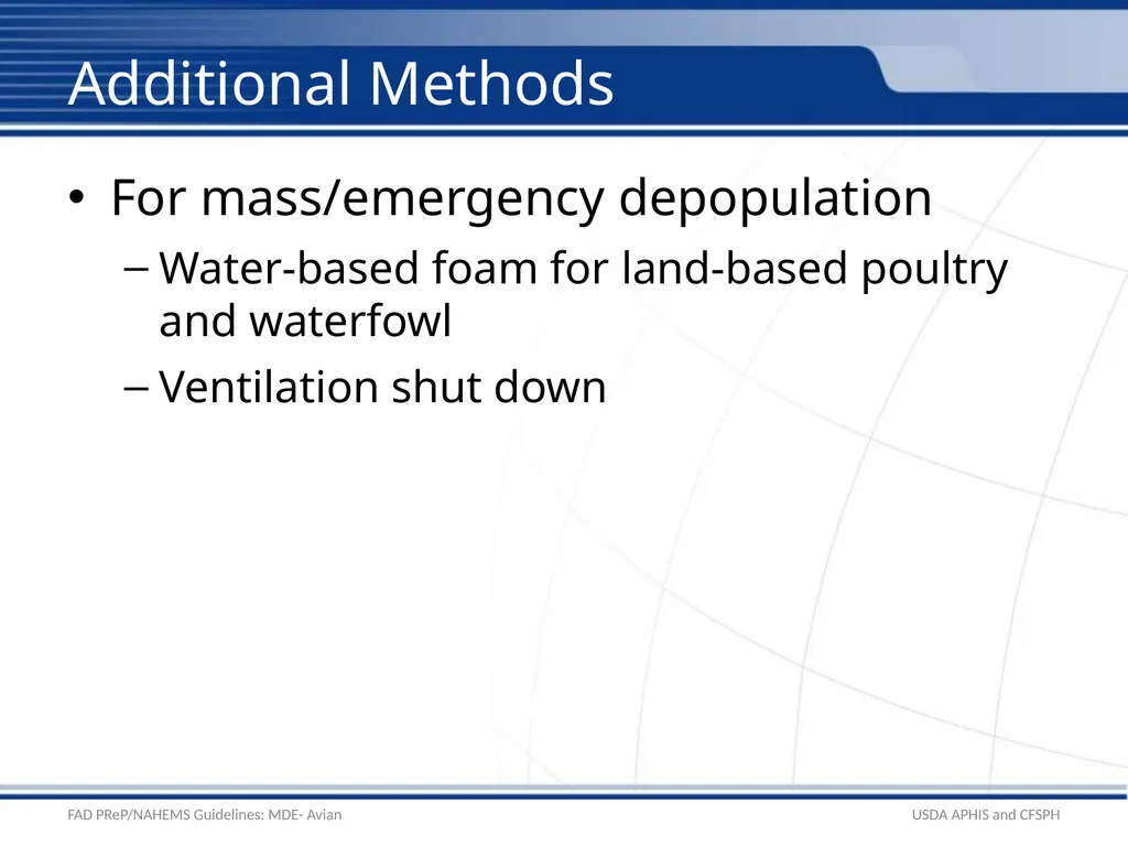 Mass Depopulation & Euthanasia Avian Euthanasia - slide 9 of 22