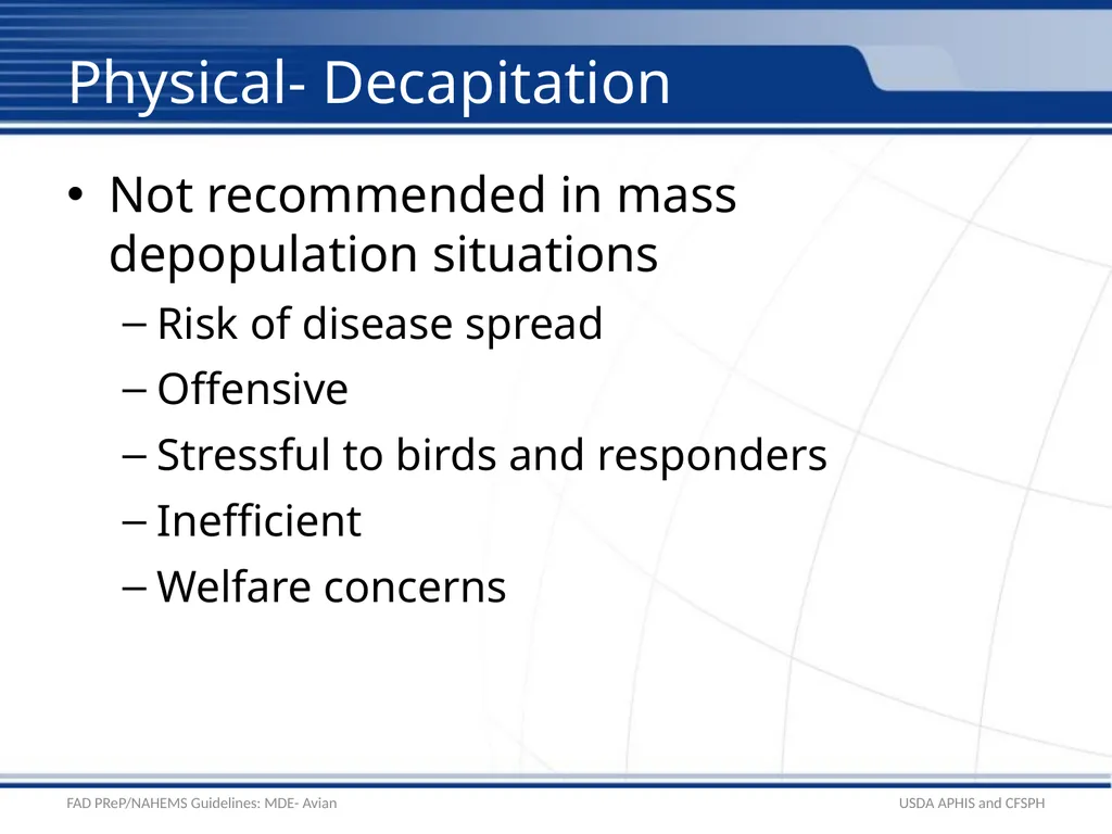 Mass Depopulation & Euthanasia Avian Euthanasia - slide 14 of 22