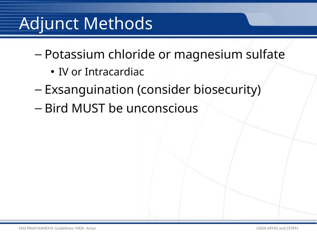 Mass Depopulation & Euthanasia Avian Euthanasia - slide 10 of 22