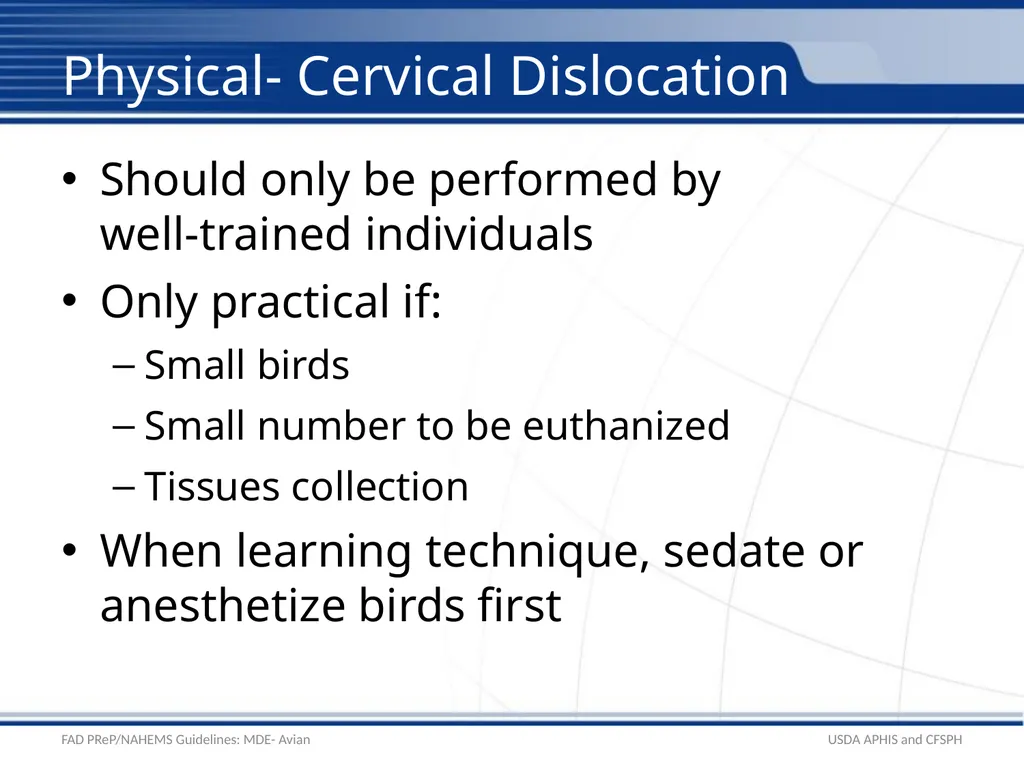 Mass Depopulation & Euthanasia Avian Euthanasia - slide 13 of 22