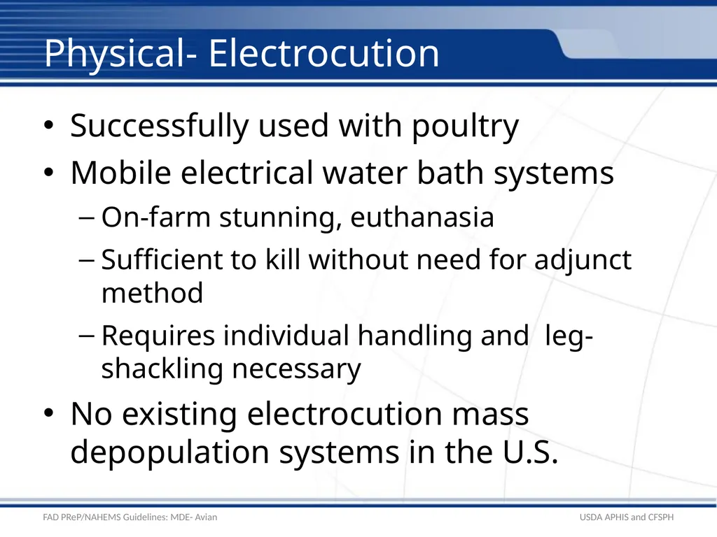 Mass Depopulation & Euthanasia Avian Euthanasia - slide 16 of 22